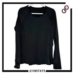 Under Armour Women's Long Sleeve Thumbhole Athletic Shirt Charcoal Gray Size Lar